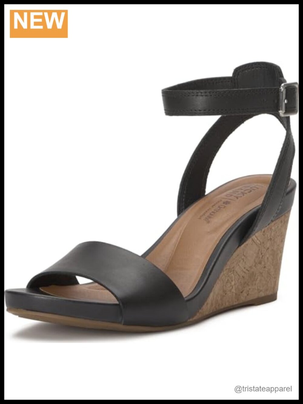 Lucky Brand Lynda Cork Wedge Sandals Ankle Strap Open Toe